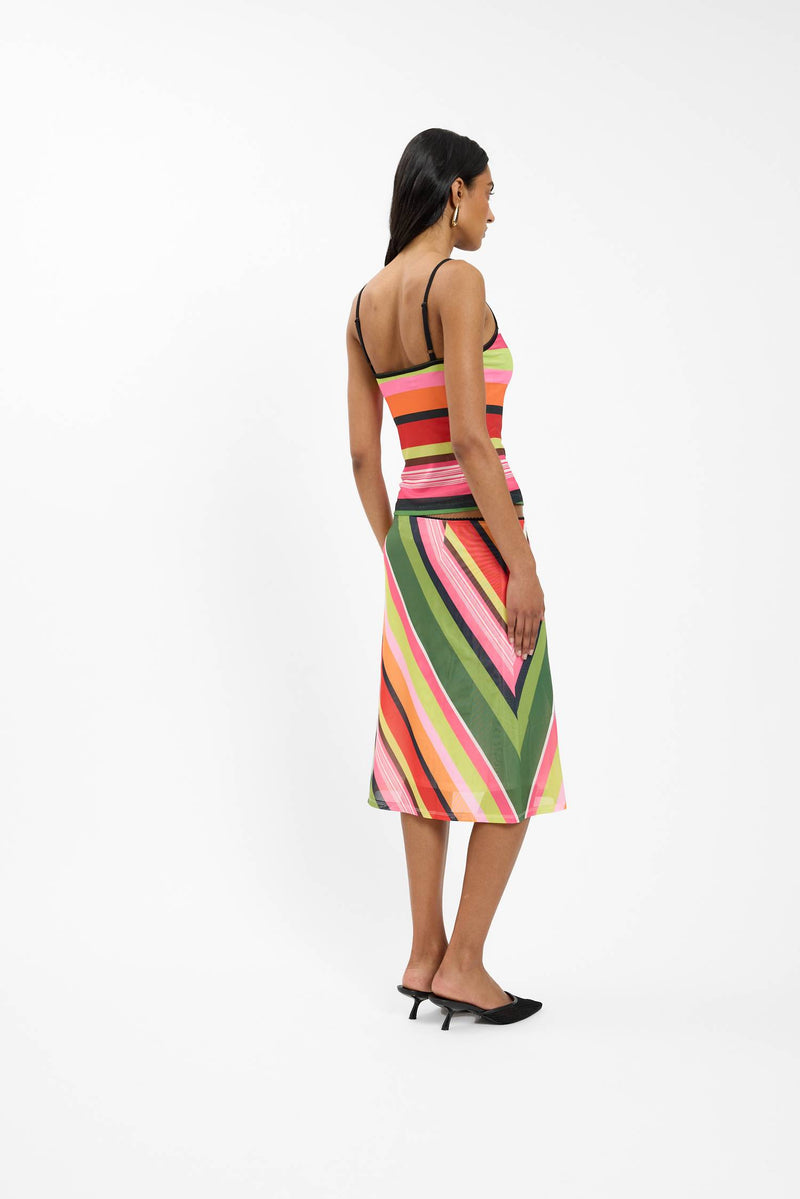 Camisole | Mesh Emerald Stripe