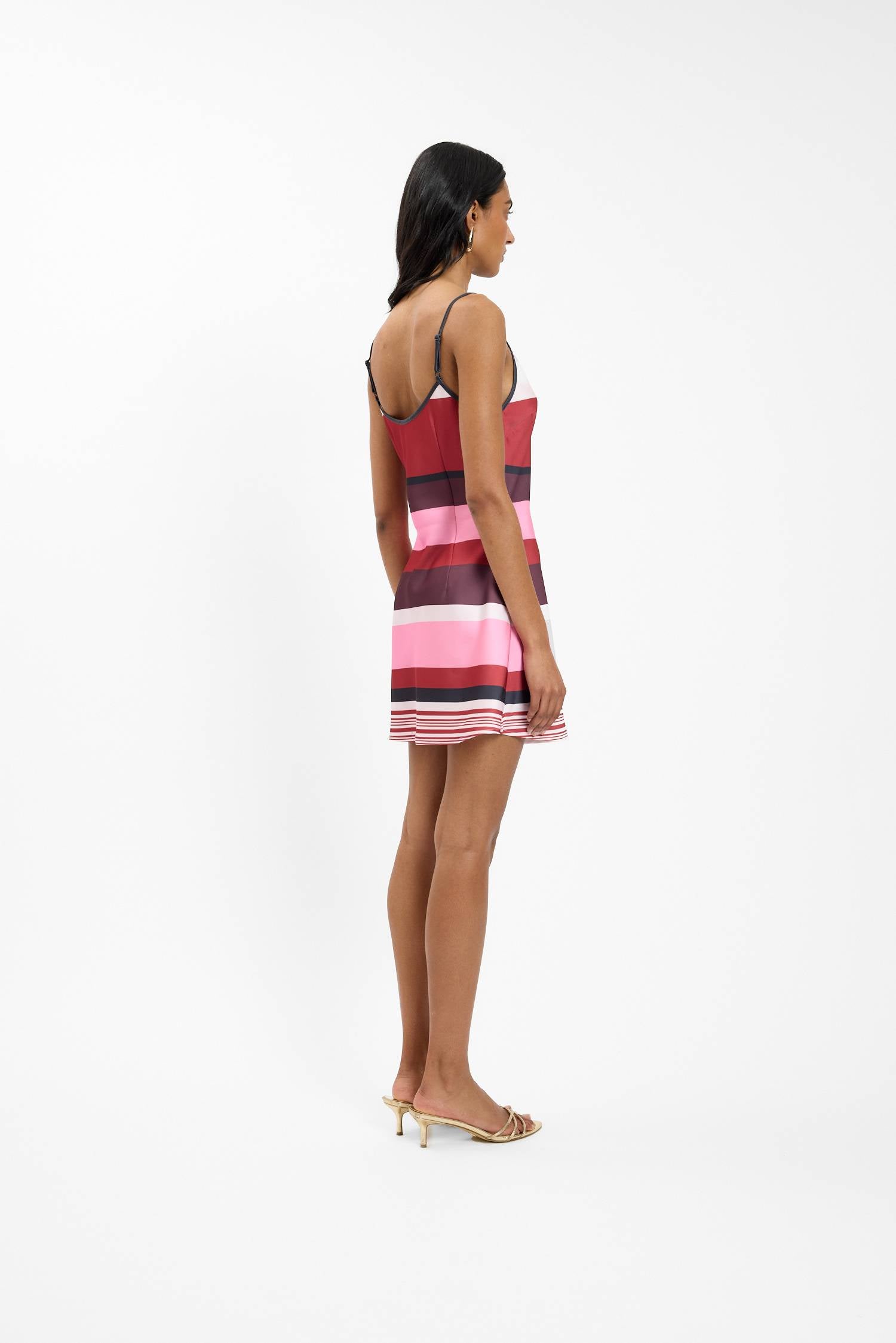 Pre-order: Bias Mini Dress | Fuchsia Stripe