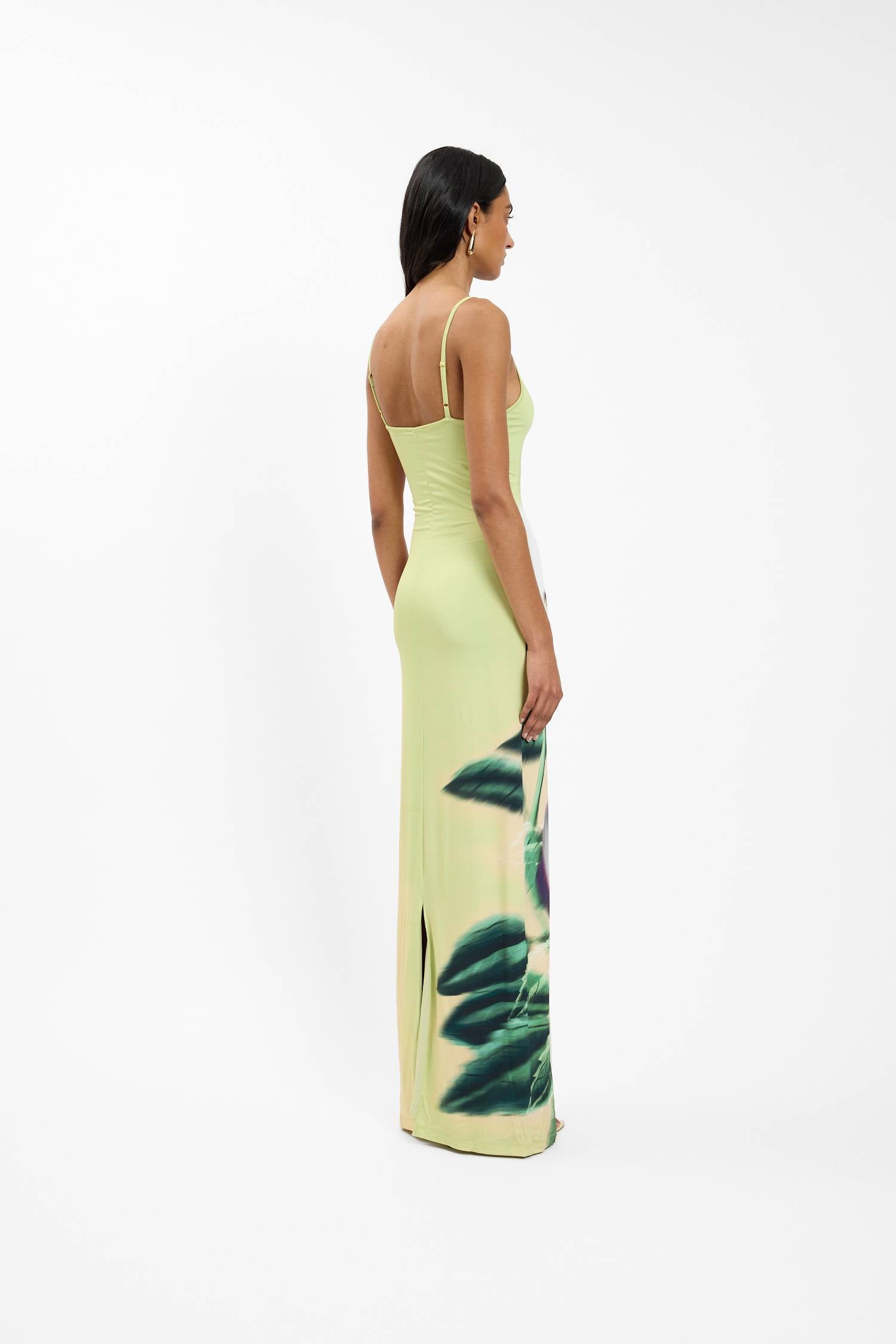 Slip Dress | Lime Floral