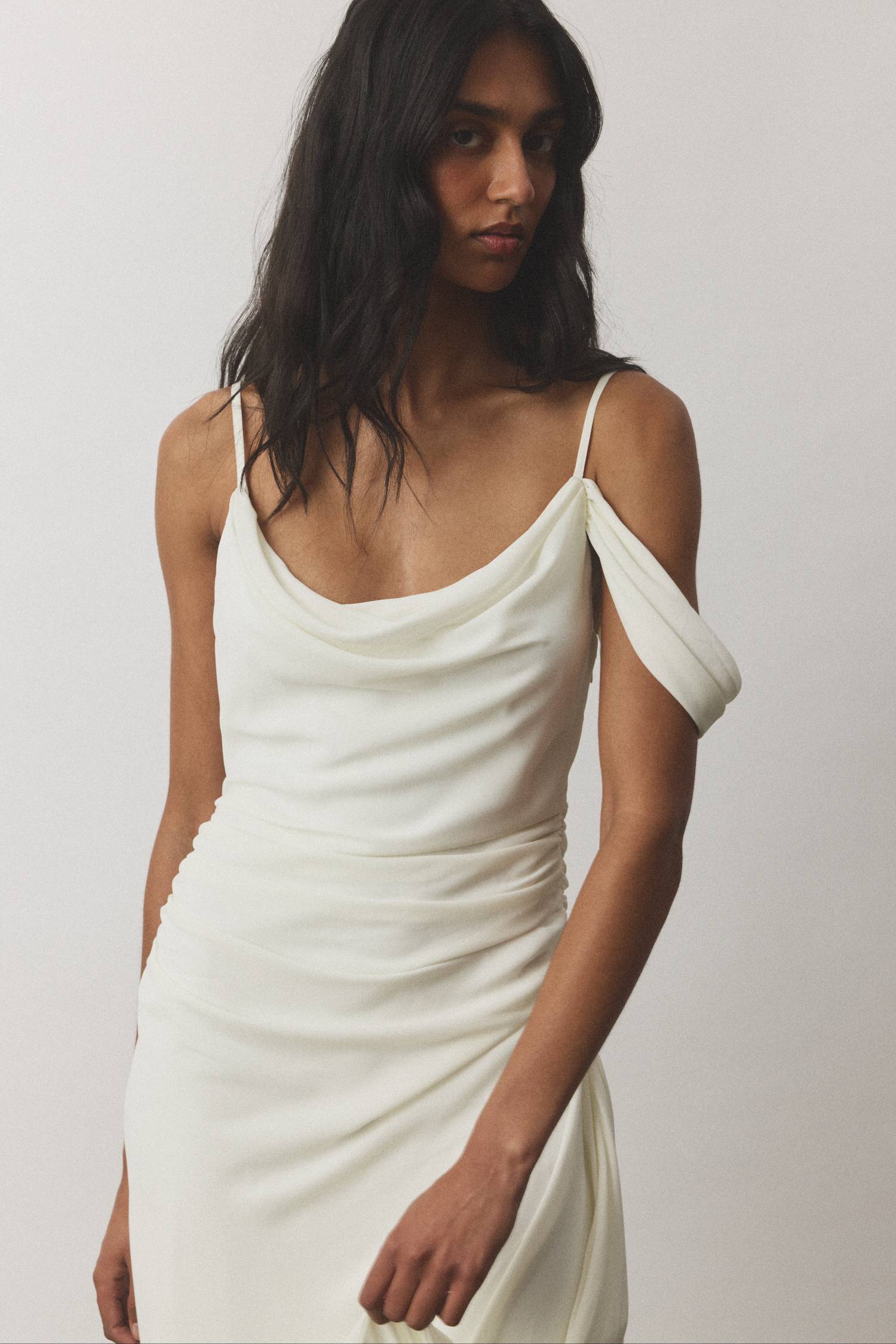 Draped Gown | White