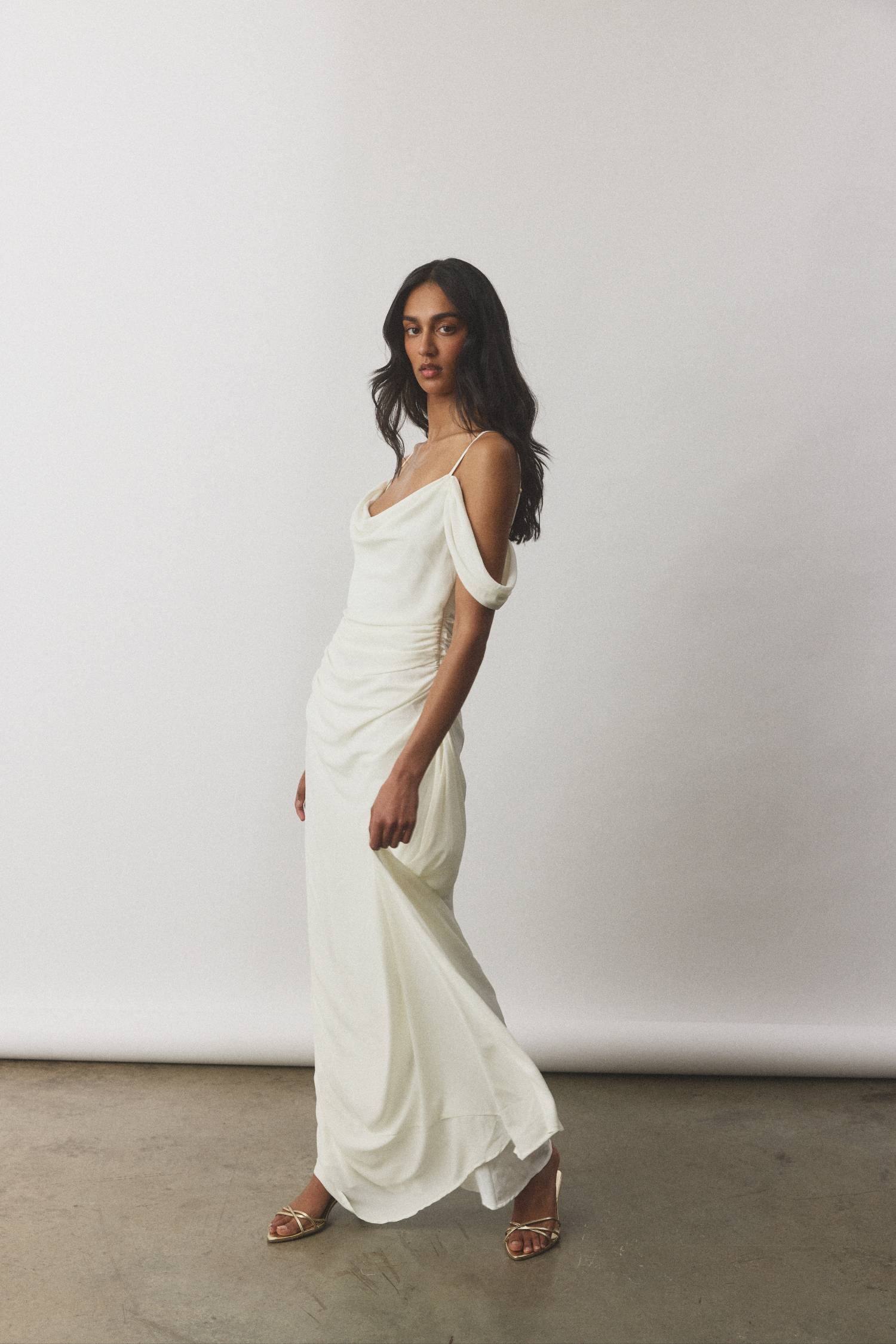 Draped Gown | White