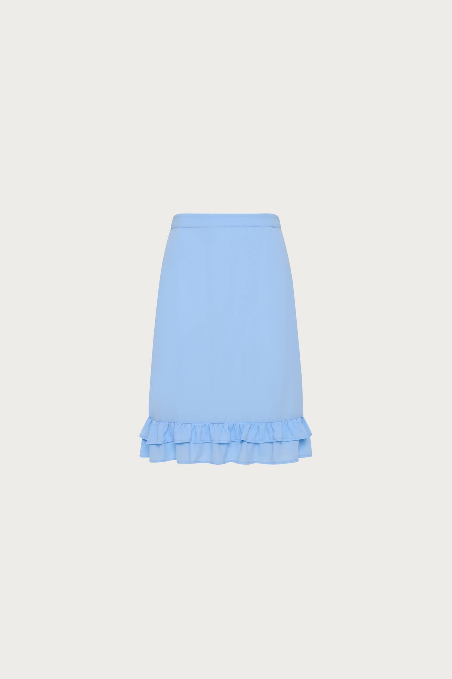 Frill Midi Skirt | Baby Blue