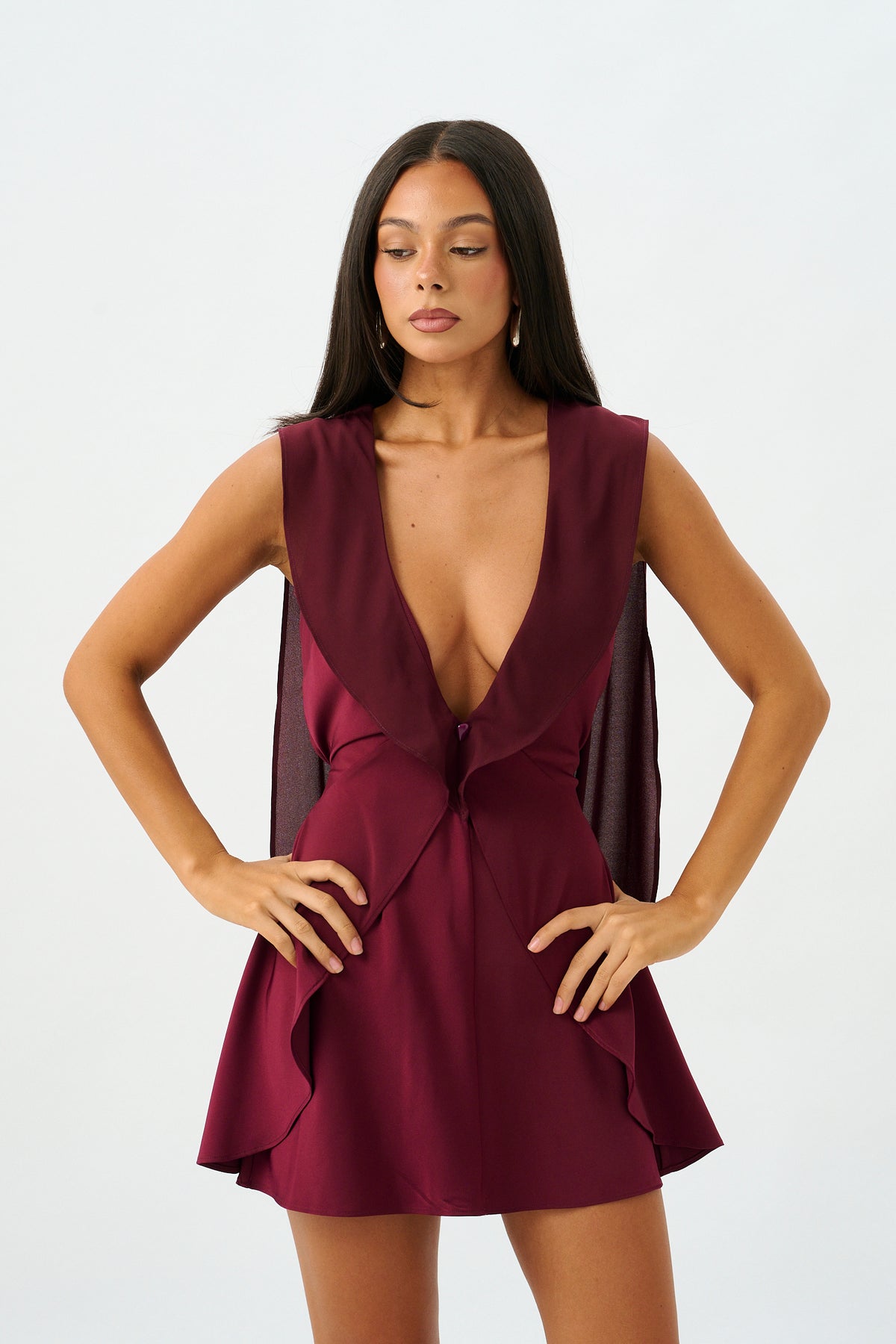 Paige Mini Dress | Burgundy