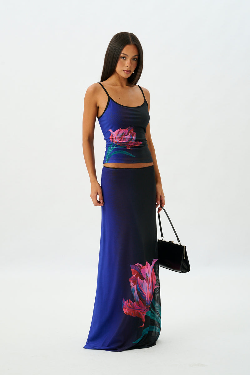 Camisole | Mesh Cobalt Floral