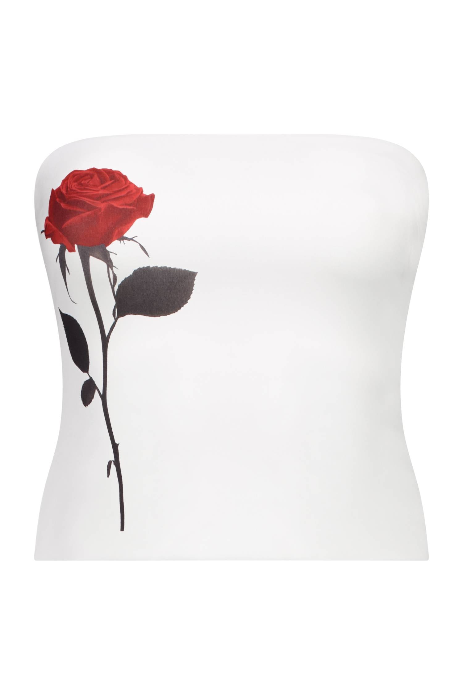 Strapless Top | White Rose