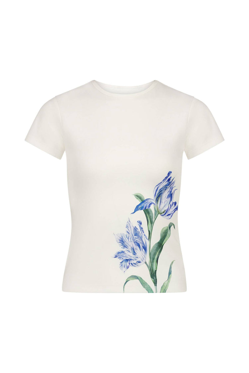 Fitted Tee | Azure Tulip