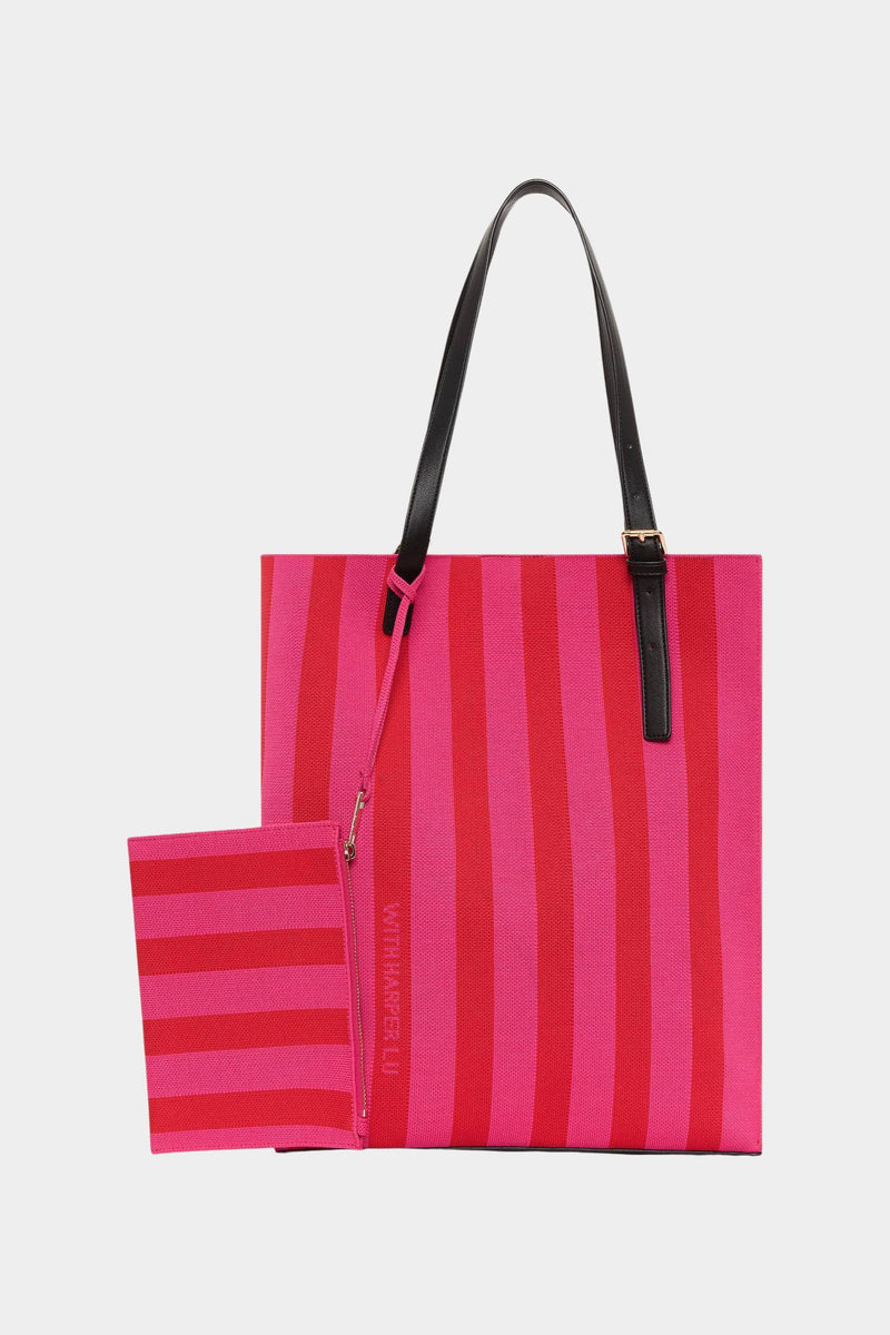 Shoulder Bag | Fuchsia Stripe