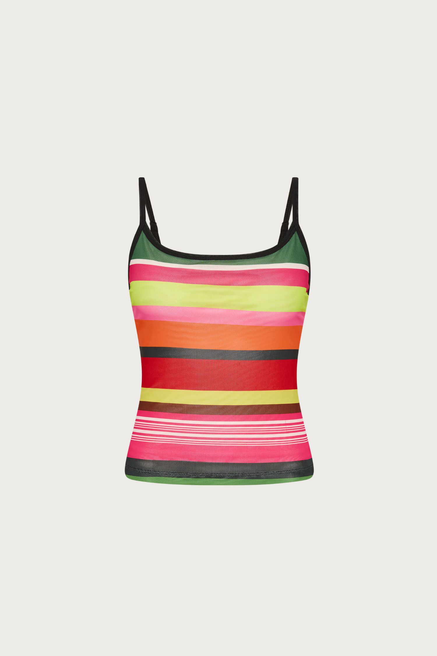 Camisole | Mesh Emerald Stripe