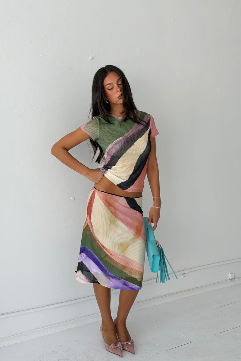 Midi Skirt | Wave