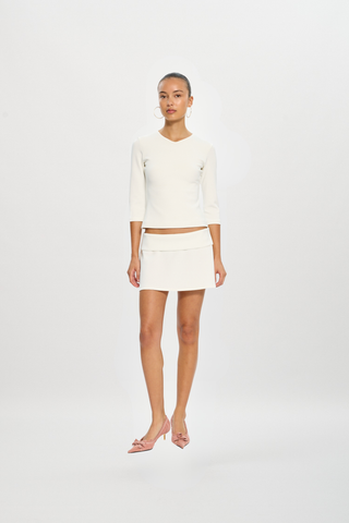Alba Mini Skirt | White