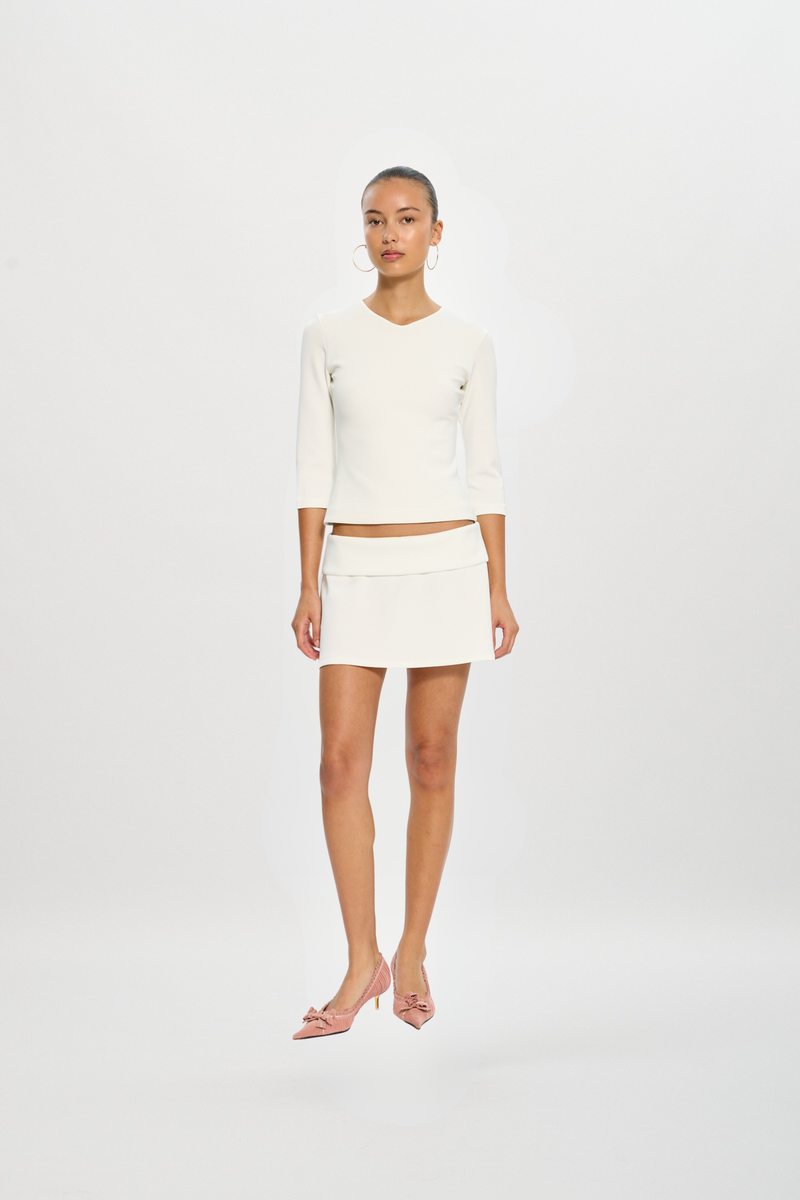 Alba Mini Skirt | White