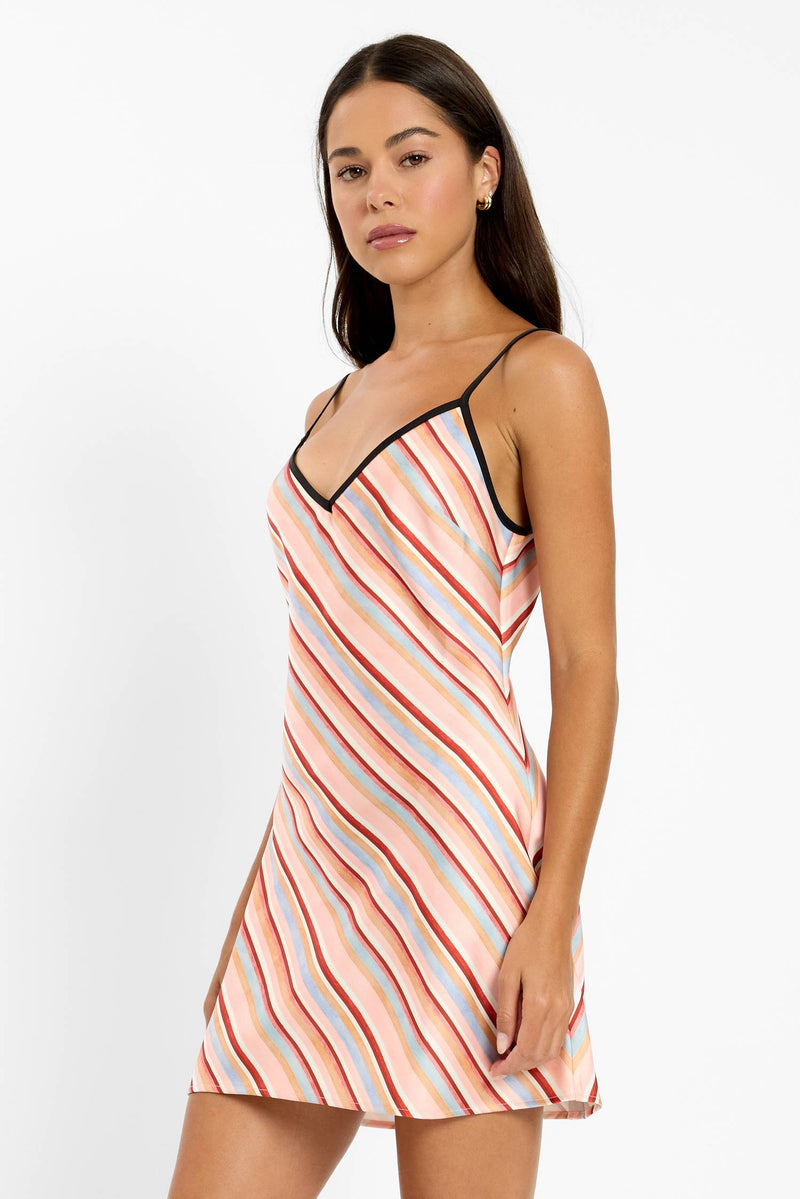 Bias Mini Dress | Blush Stripe