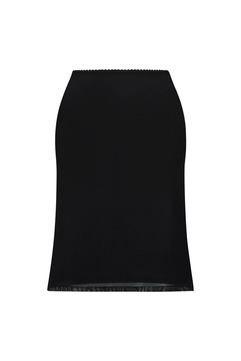 Midi Skirt | Black Mesh