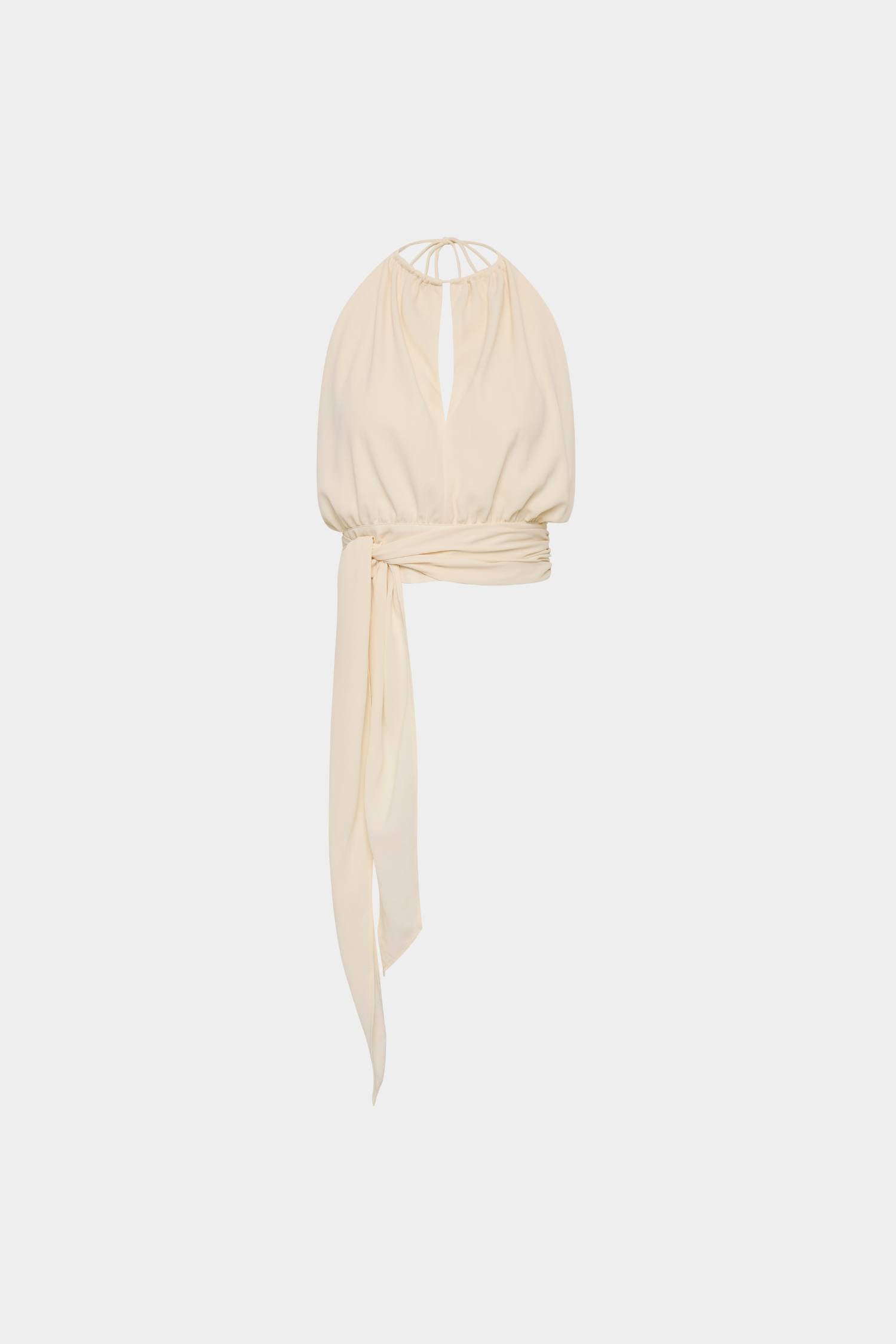 Draped Halter Top | Ivory