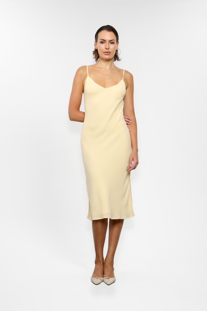Georgette Midi Dress | Lemon