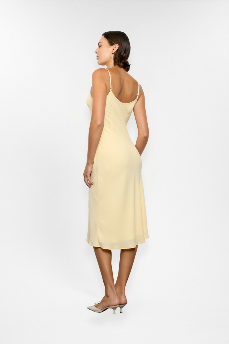 Georgette Midi Dress | Lemon
