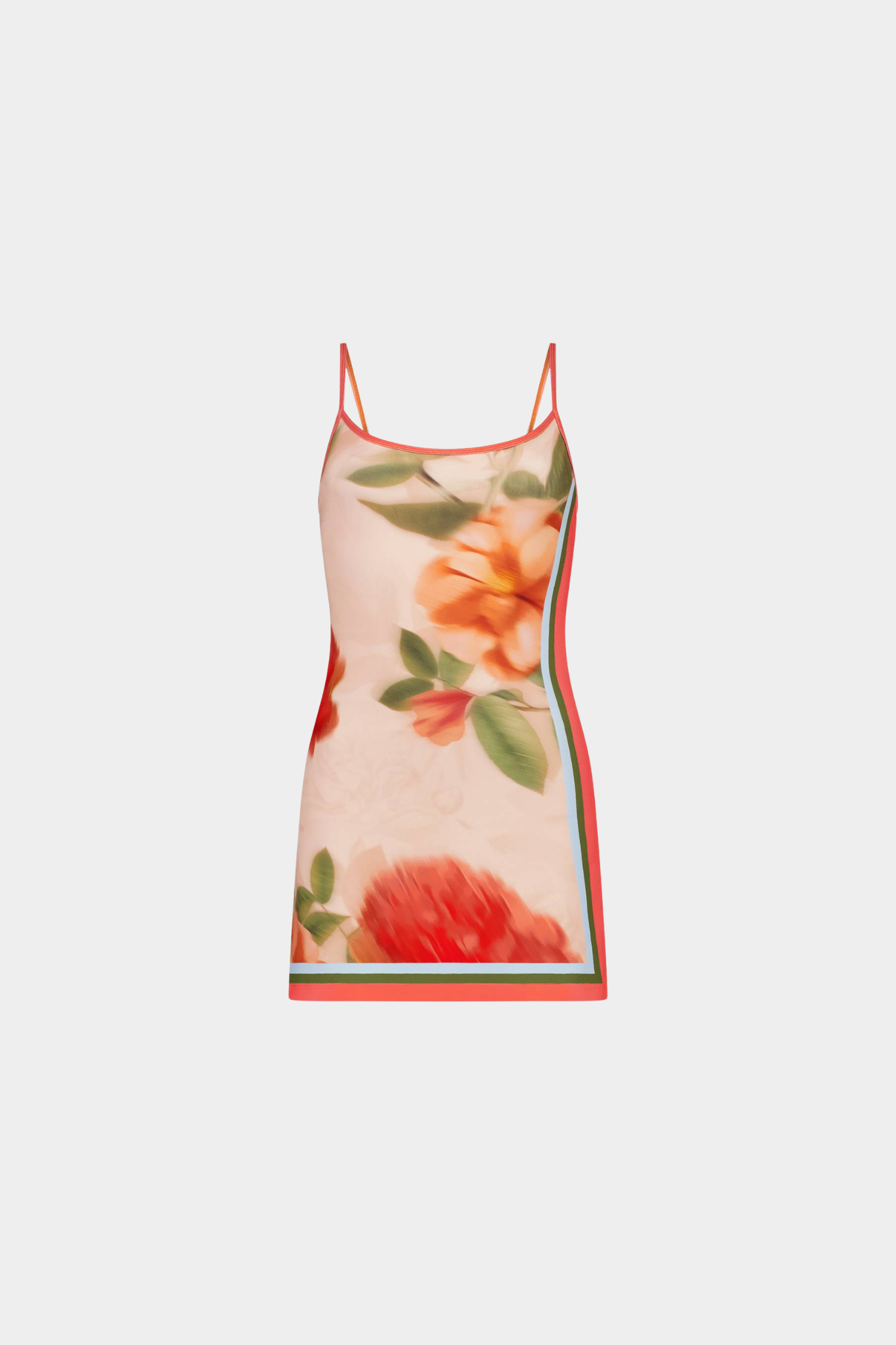Pre-order: Fitted Mini Dress | Peach Floral