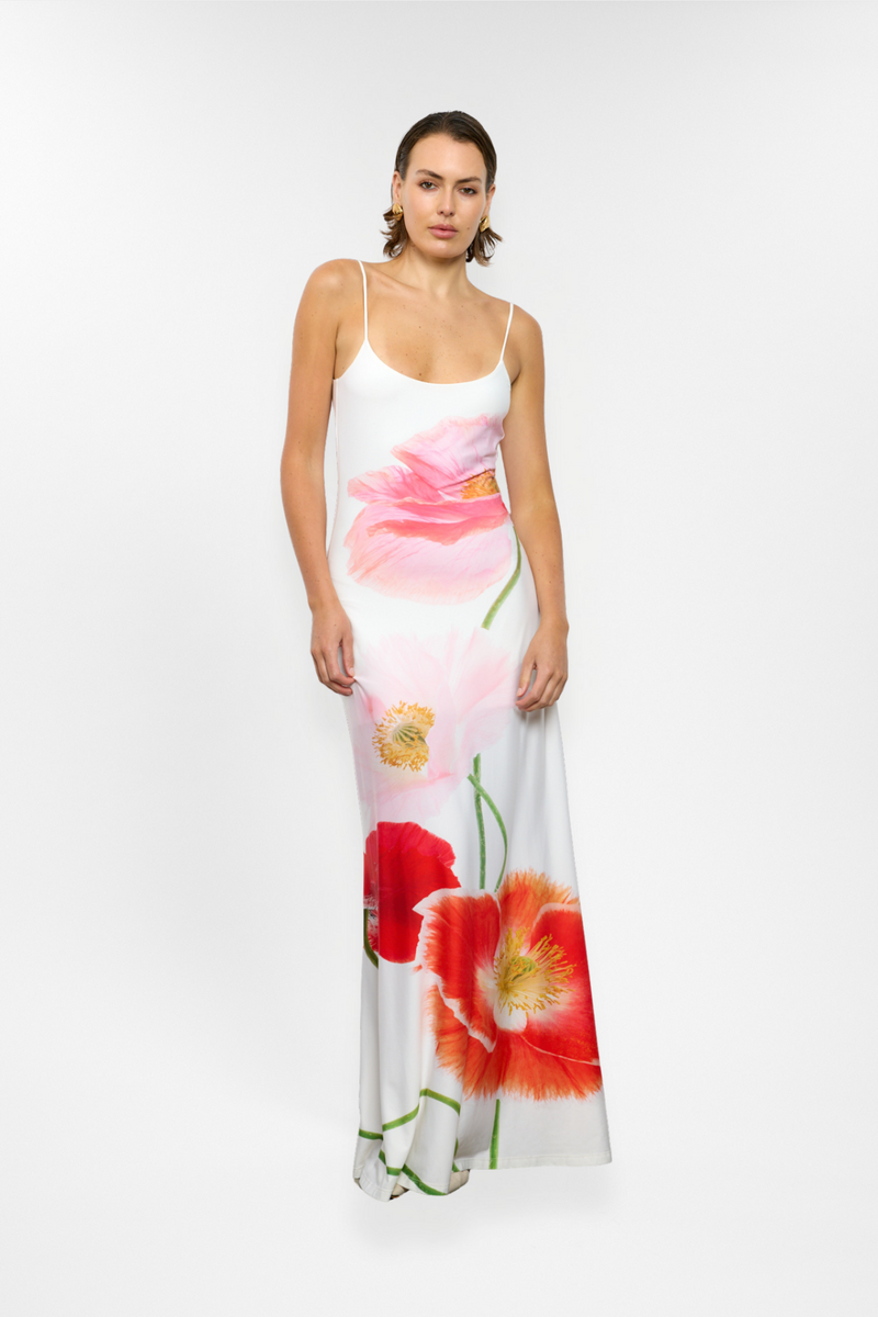 Low Back Maxi Dress | Citrus Poppy