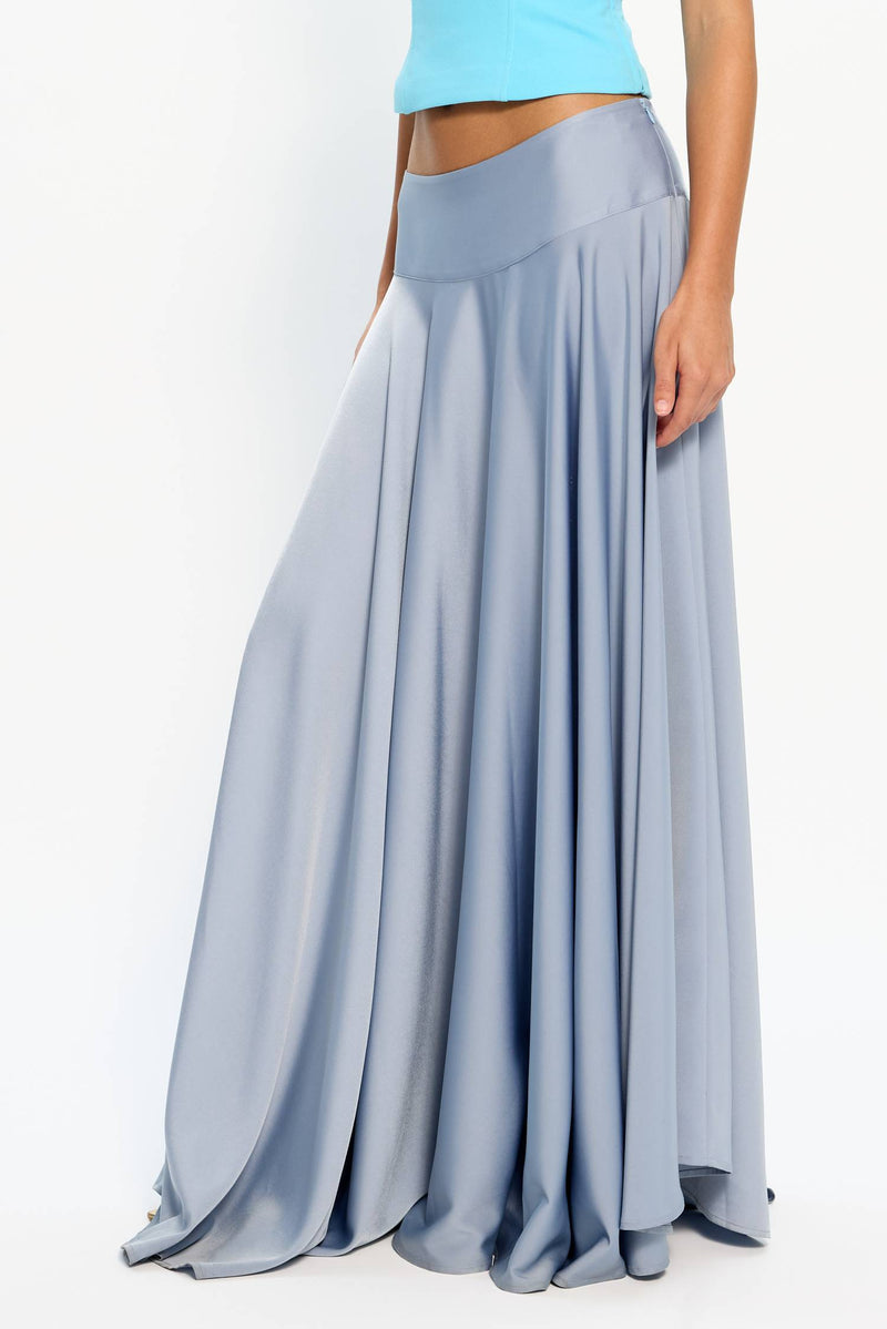 Basque Full Skirt | Ice Blue