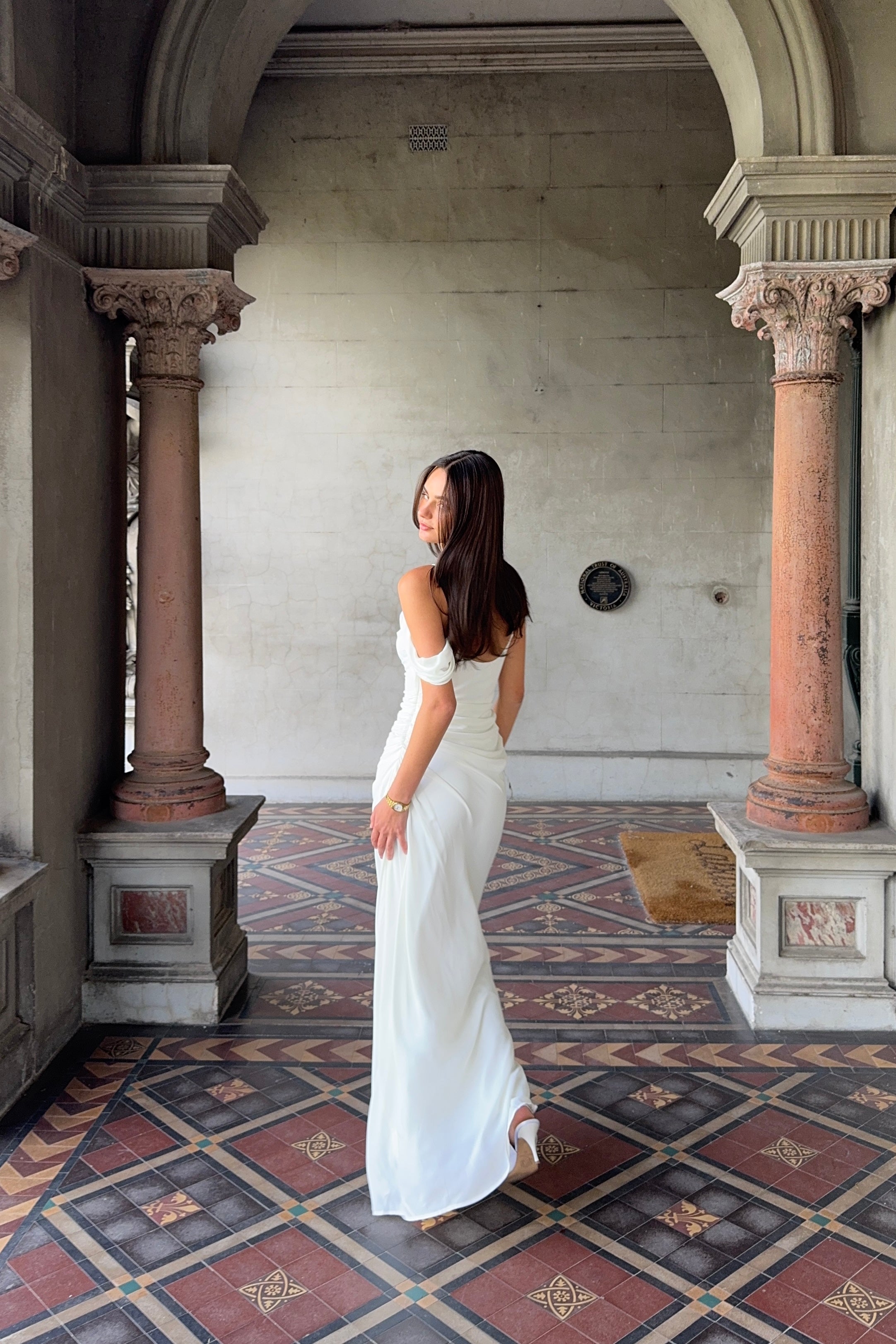 Draped Gown | White
