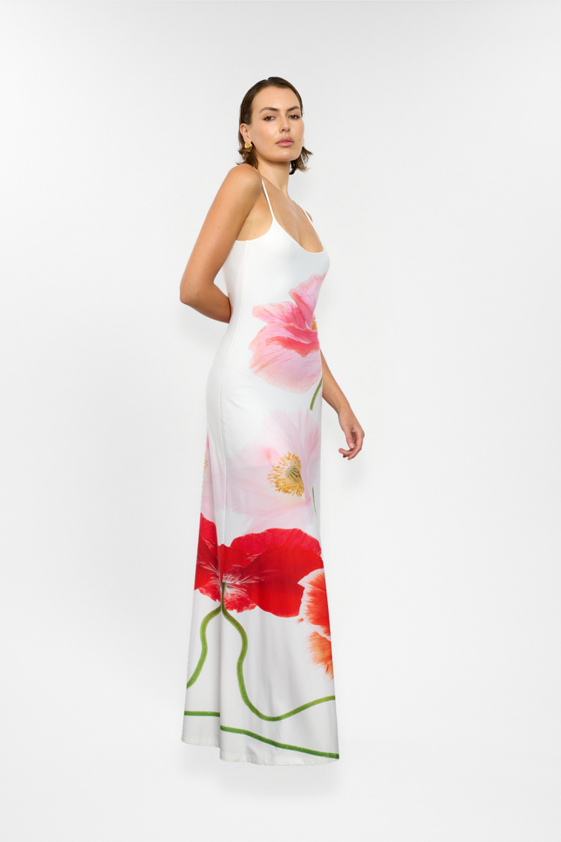 Low Back Maxi Dress | Citrus Poppy
