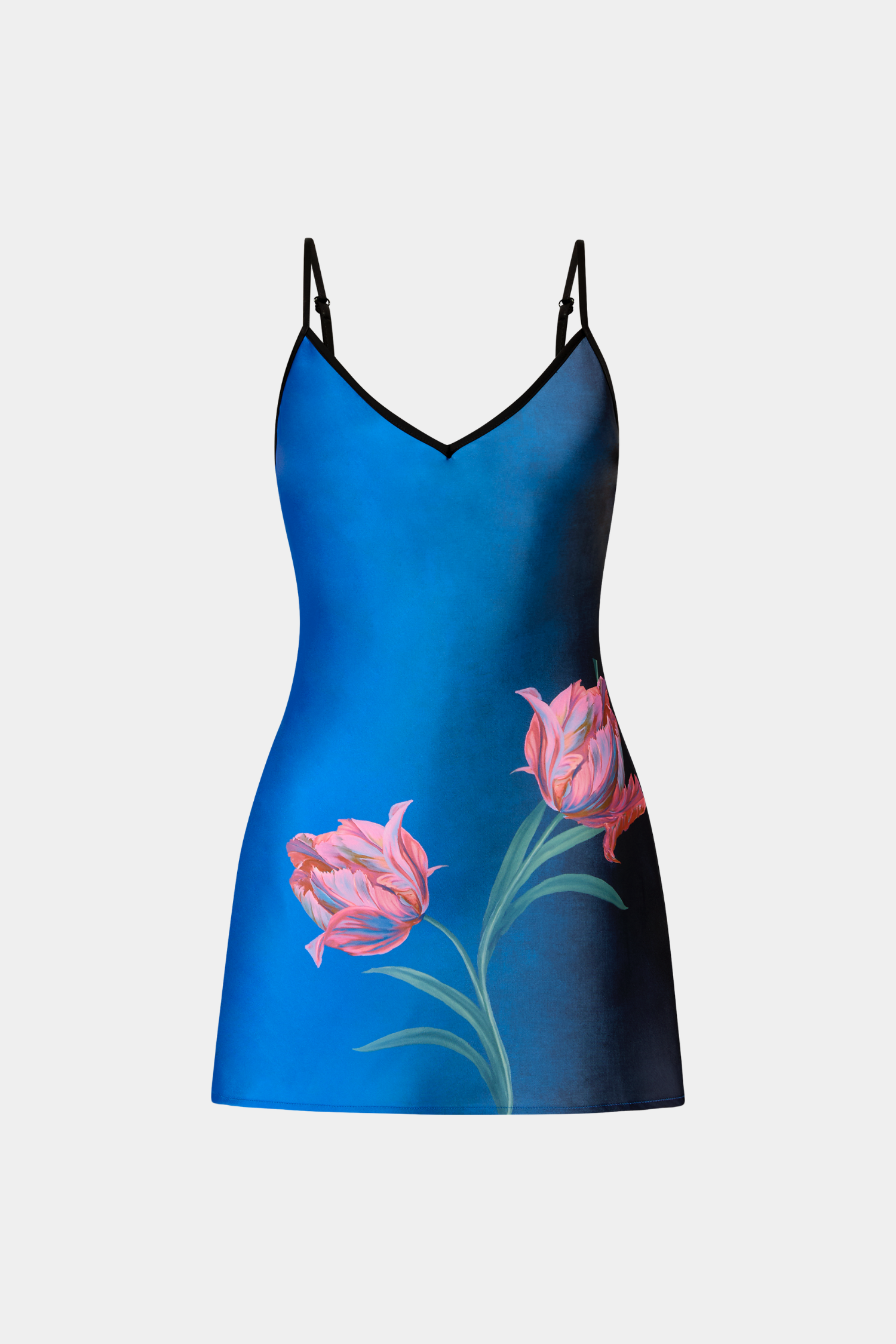 Bias Mini Dress | Cobalt Floral