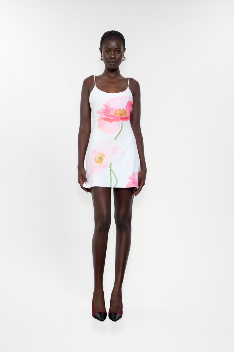 Low Back Mini Dress | Citrus Poppy