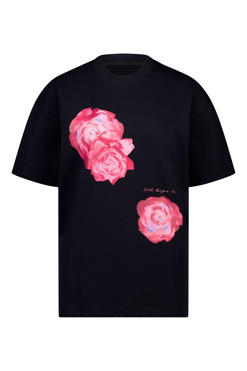 Oversized Tee | Black Rose