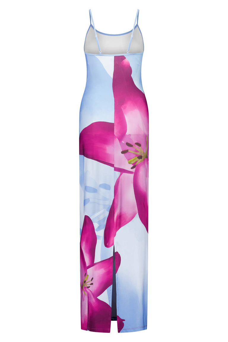 Slip Dress Sky Lily Floral WITH HARPER LU
