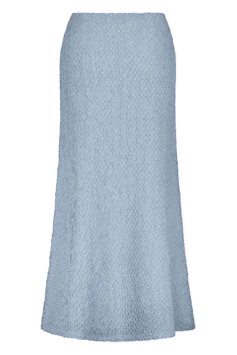 Textured Maxi Skirt | Baby Blue