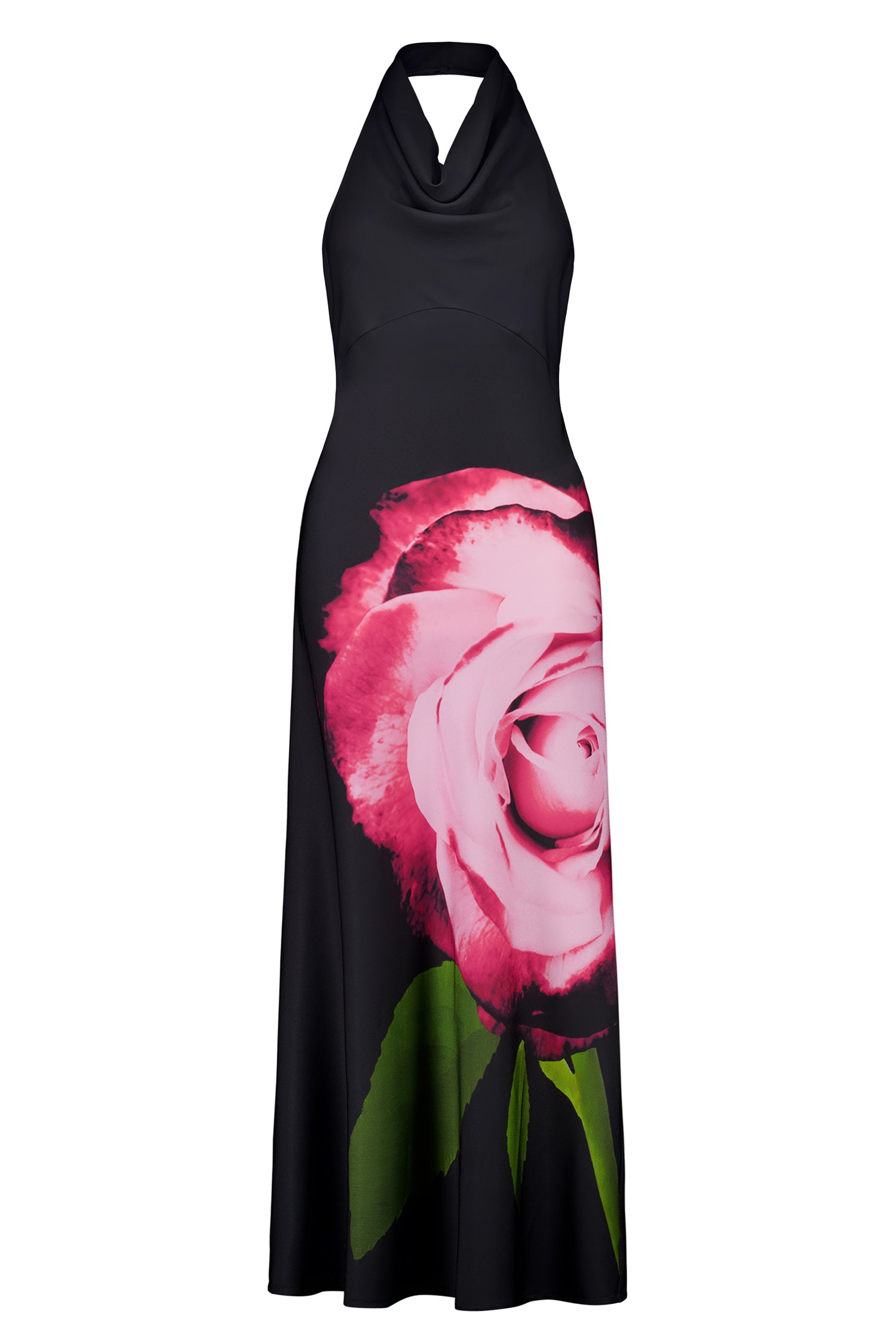 Cowl Slip Dress | Black Rose
