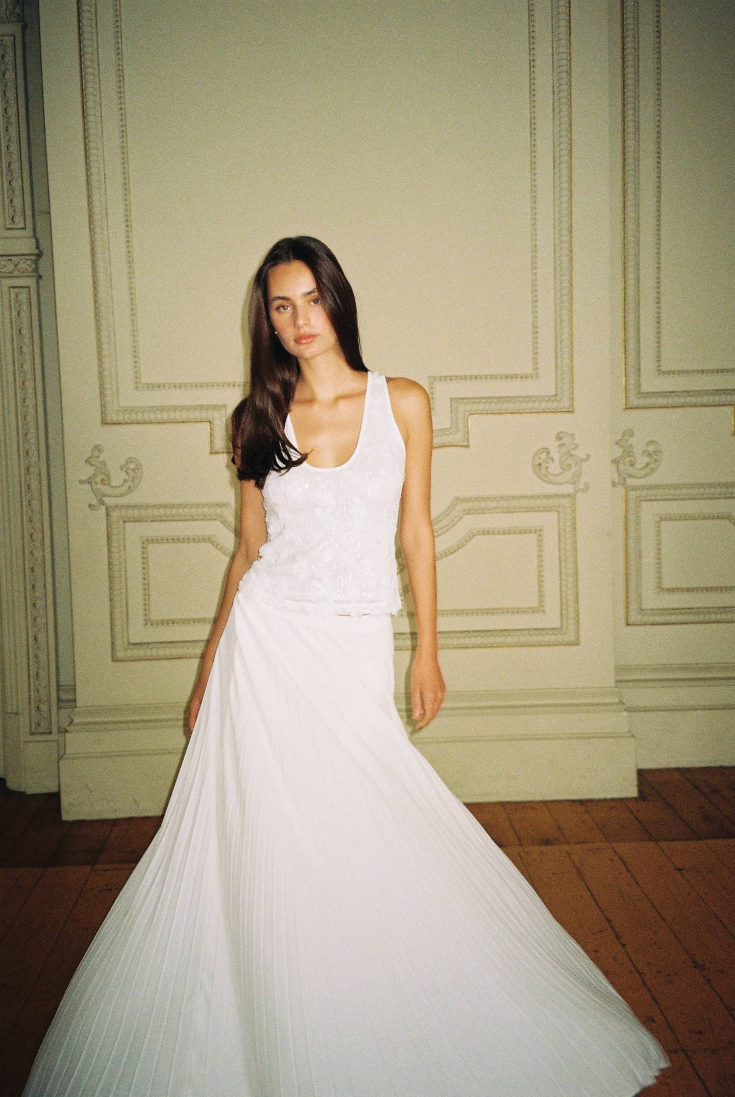 Sunray Pleat Maxi Skirt | Ivory