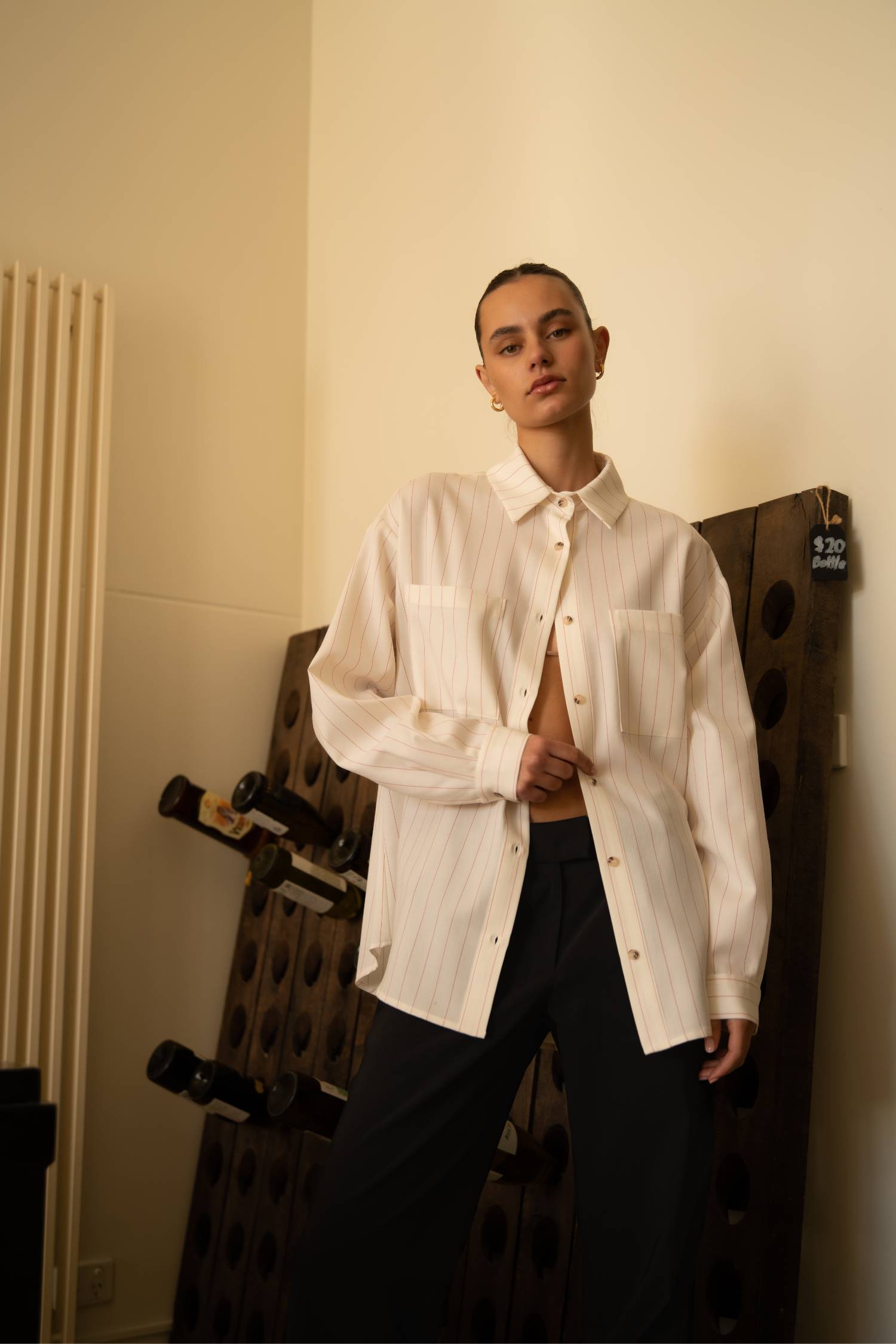 Wool Oversized Shirt | Ivory – WITH HARPER LU