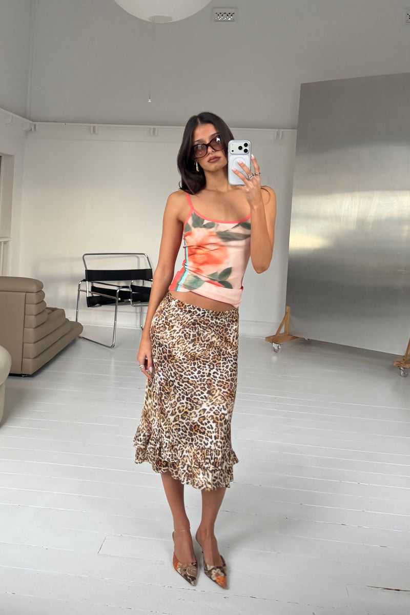 Camisole | Mesh Peach Floral