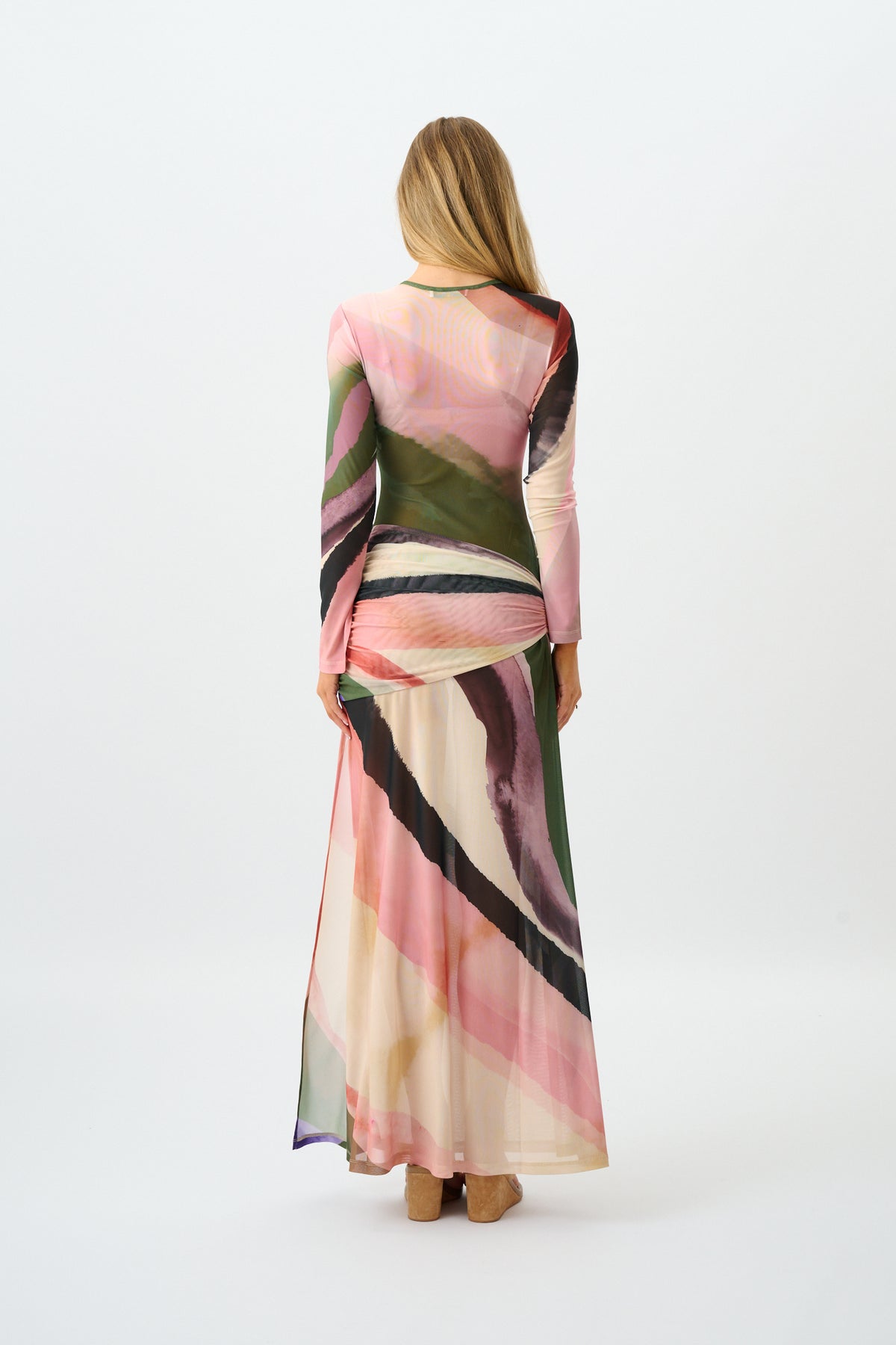 Wrap Mesh Maxi Dress | Wave
