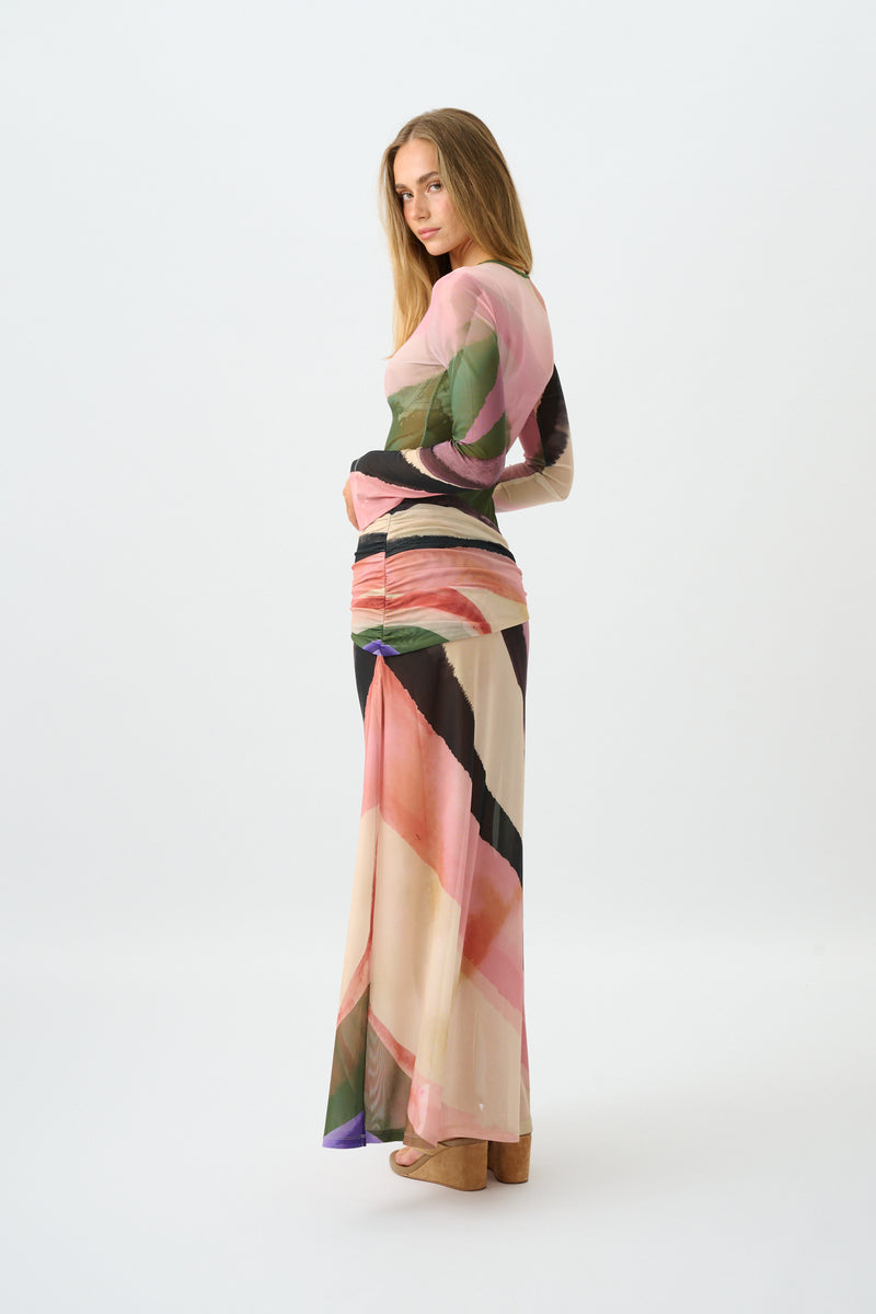 Wrap Mesh Maxi Dress | Wave