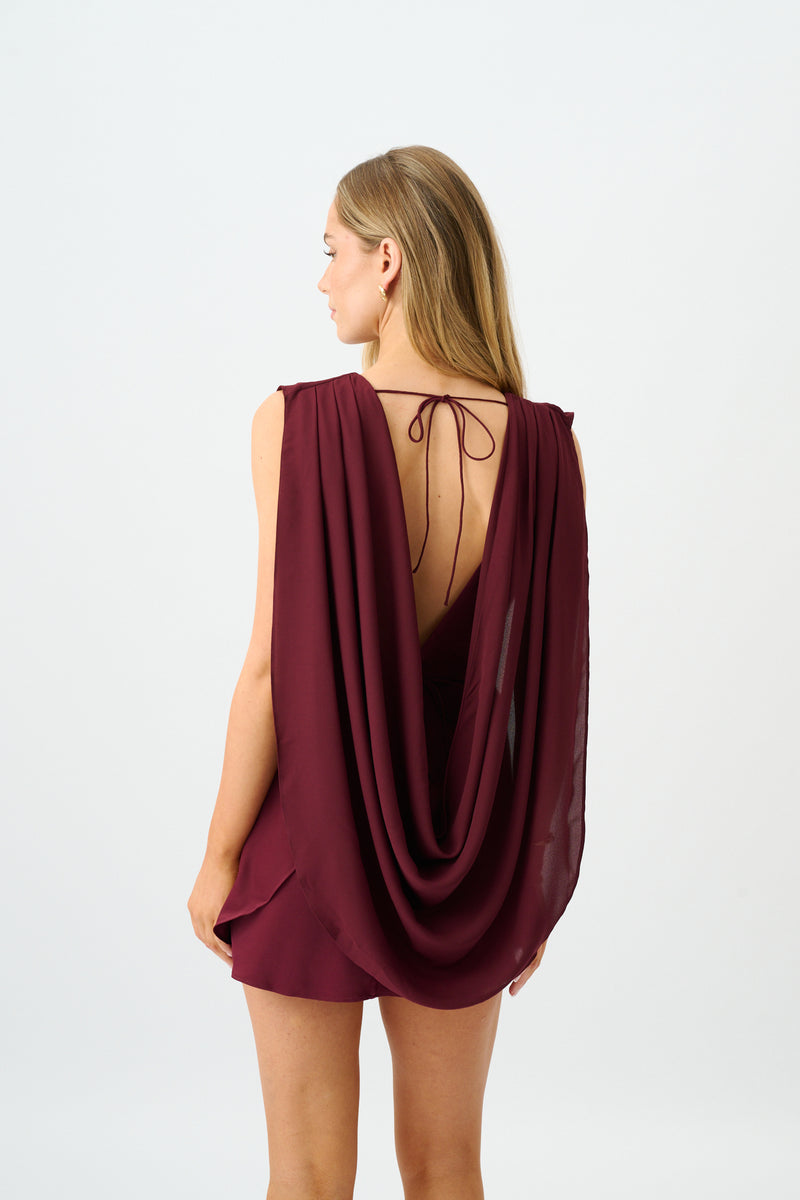 Paige Mini Dress | Burgundy
