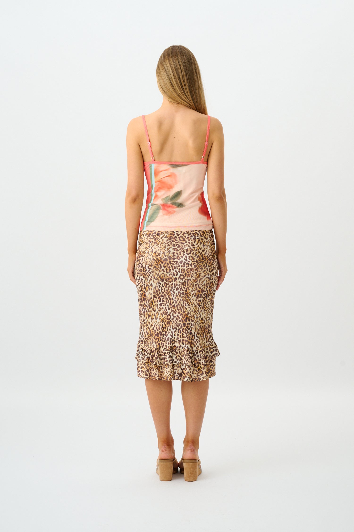 Camisole | Mesh Peach Floral
