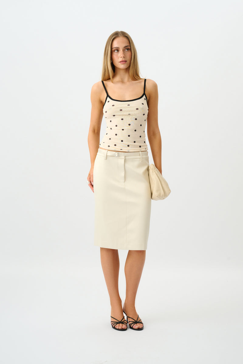 Camisole | Mesh Ivory Polka