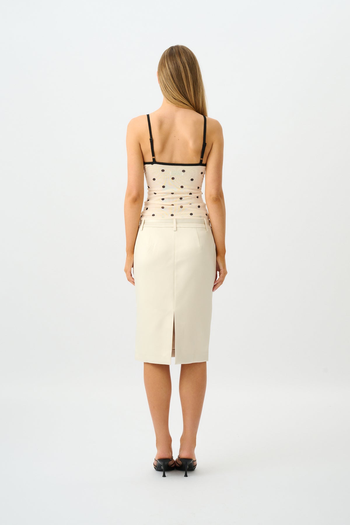 Camisole | Mesh Ivory Polka