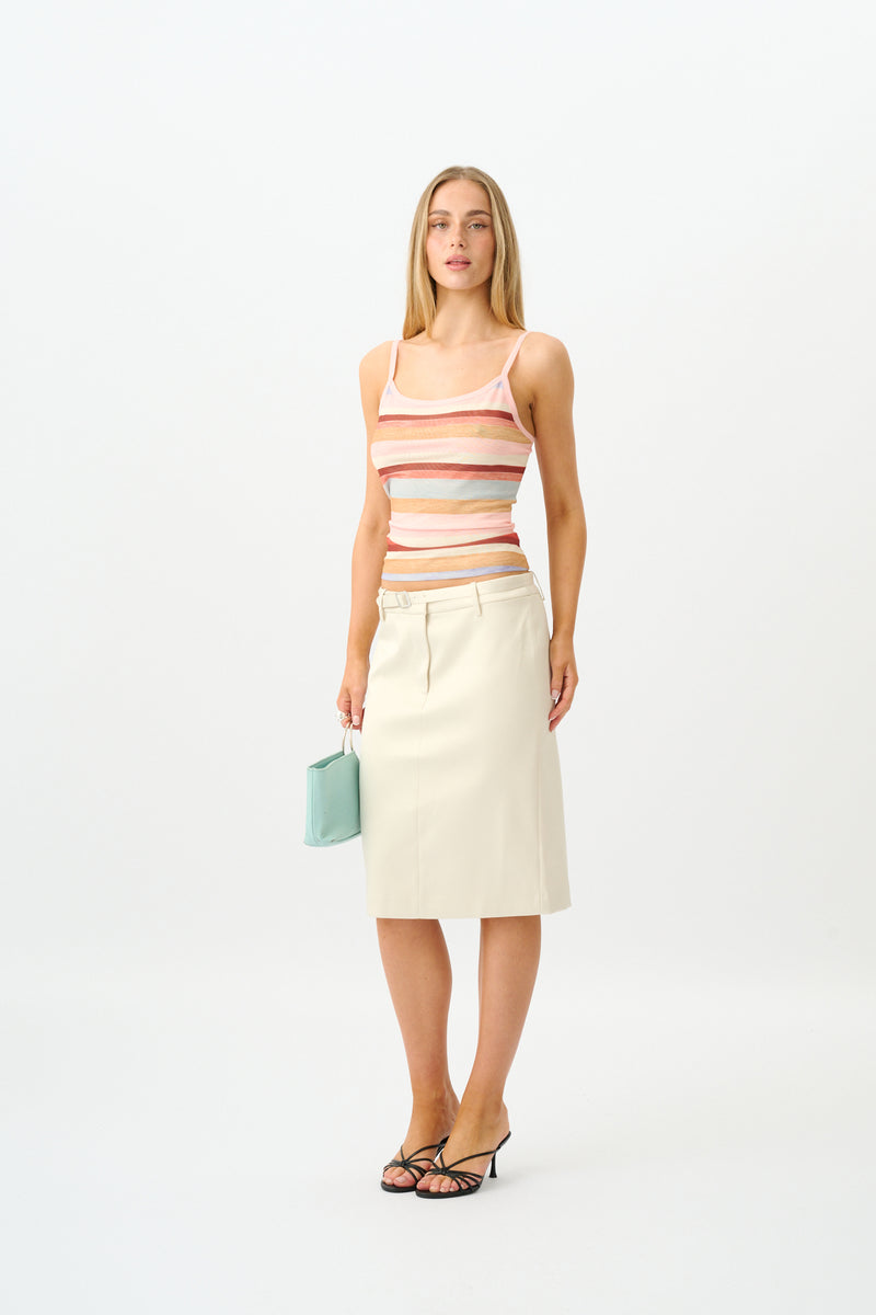 Camisole | Mesh Blush Stripe