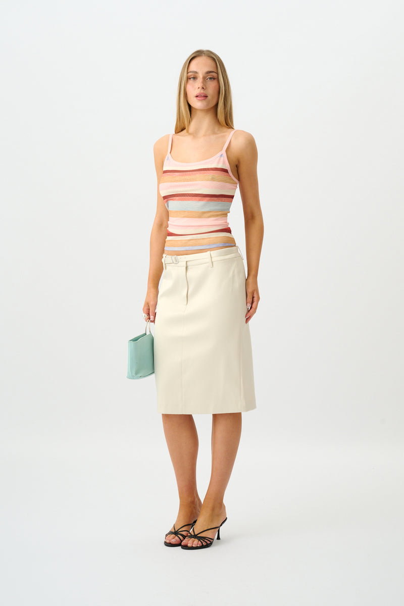 Camisole | Mesh Blush Stripe