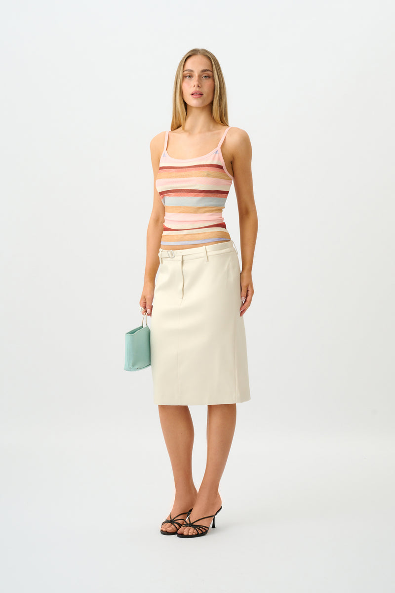Camisole | Mesh Blush Stripe