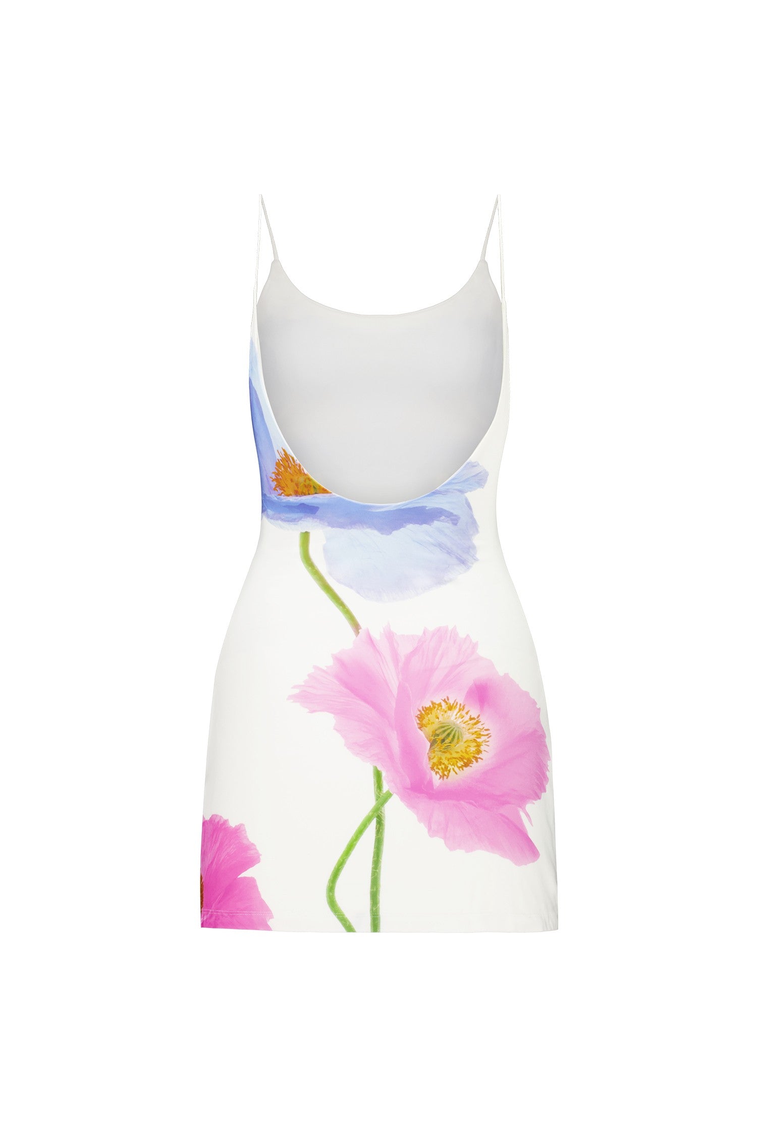 Low Back Mini Dress | Azure Poppy