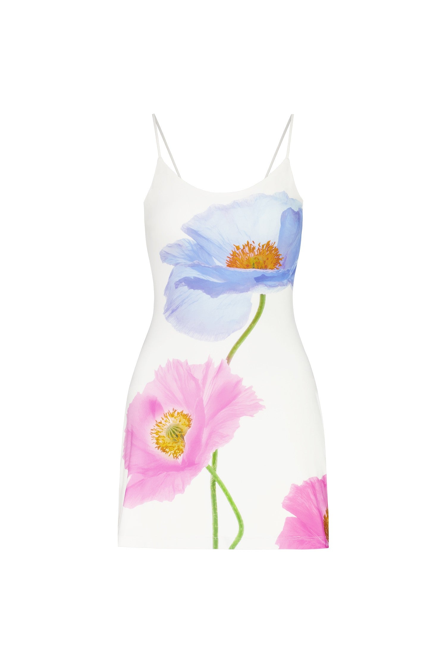 Low Back Mini Dress | Azure Poppy