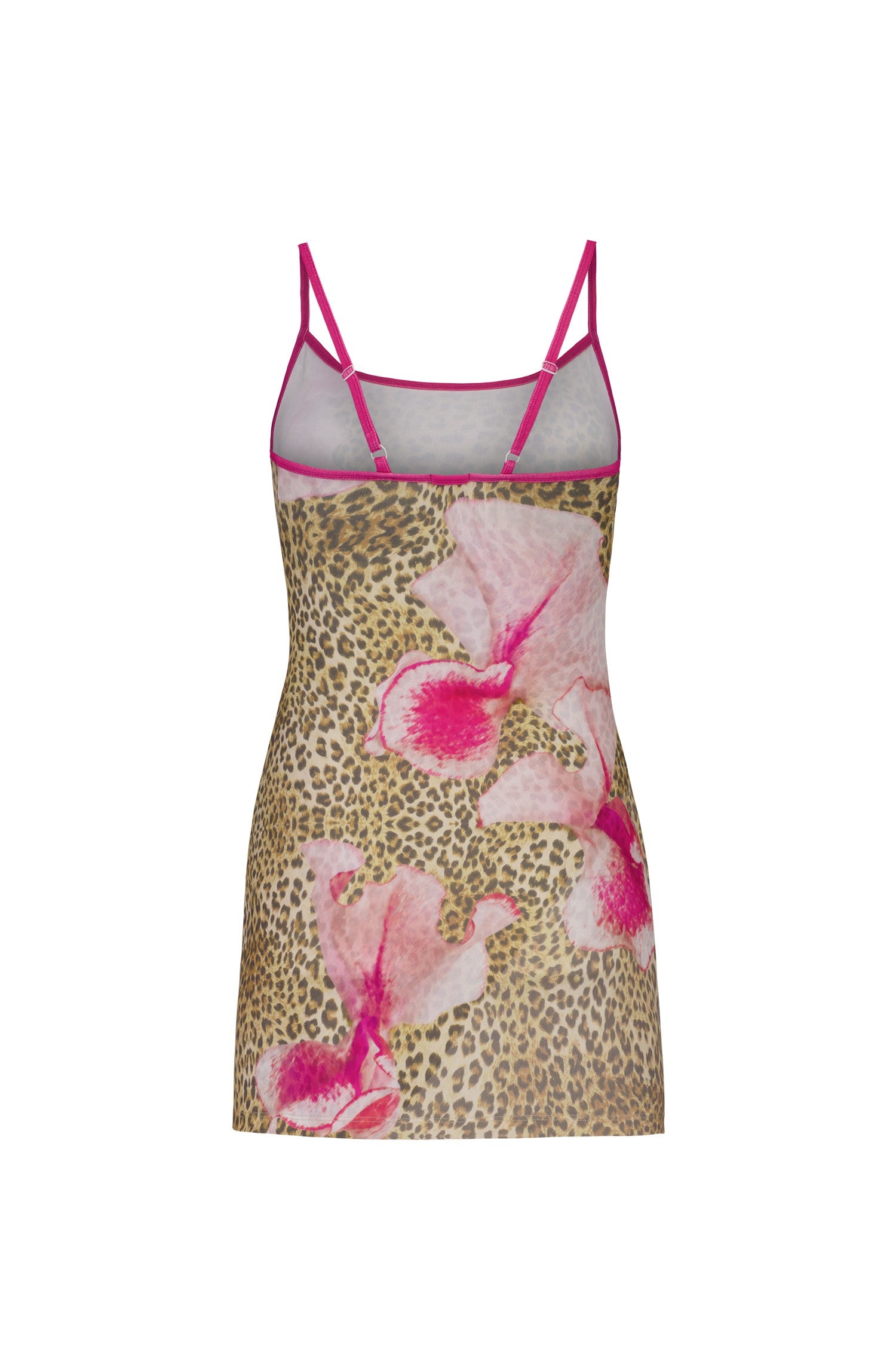 Mini Slip Dress | Fuchsia Leopard