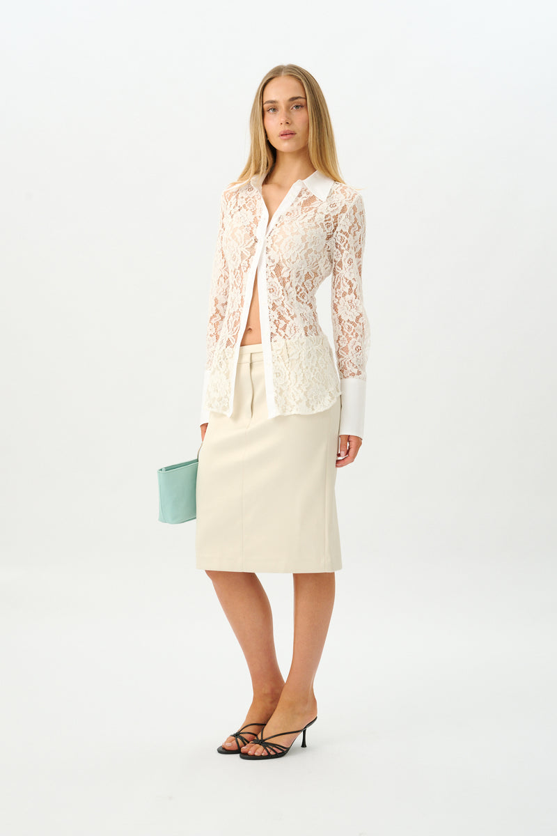 Gina Shirt | White Lace