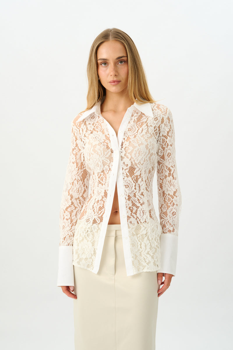 Gina Shirt | White Lace