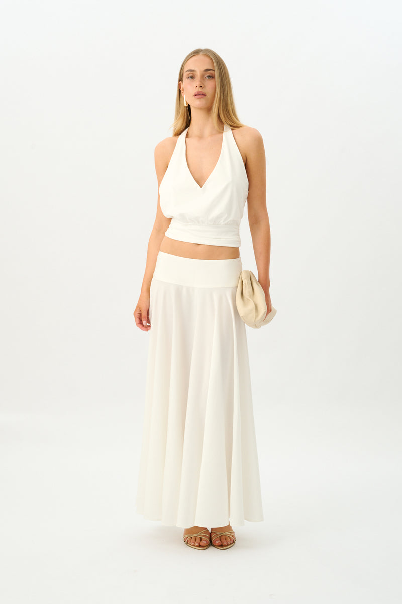 Basque Full Skirt | Ivory