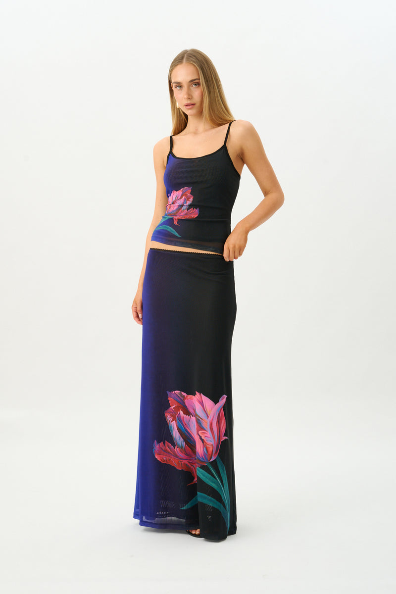 Camisole | Mesh Cobalt Floral